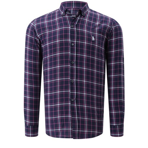 Dewberry G740 MEN'S SHIRT-PLAIN NAVY-PINK Slike