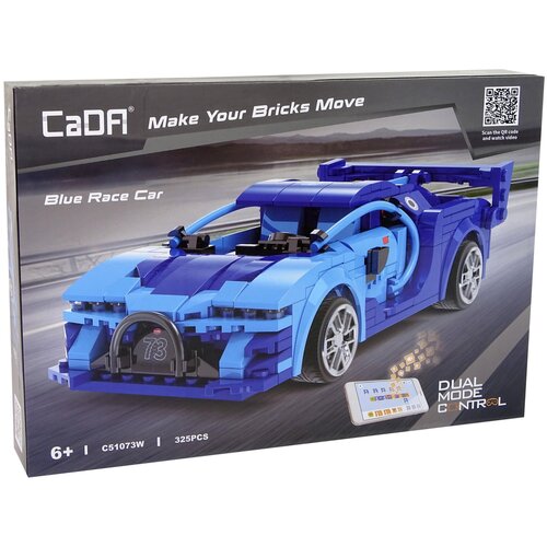 Lean_Toys Kocke za sestavljanje Auto Sports Race Car Blue R/C 325 kock Cene