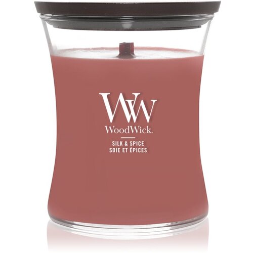 WoodWick Silk &amp; Spice di&scaron;eča sveča z lesenim stenjem 275 g Cene
