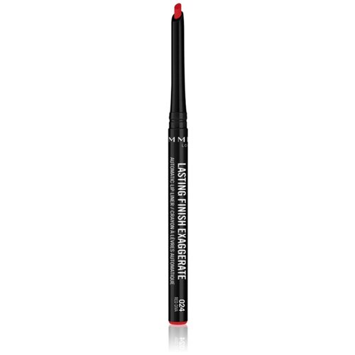 Rimmel London Lasting Finish Exaggerate črtalo za ustnice 0,35 g odtenek 024 Red Diva Slike