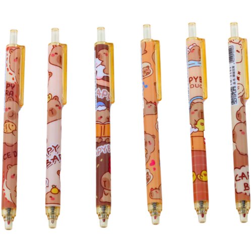  Capybara Pen Set 6 Pieces Blue Ink Slike