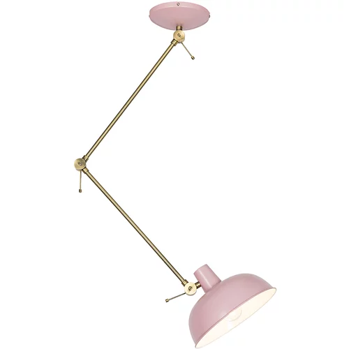 QAZQA Retro stropna svetilka roza z bronasto - Milou