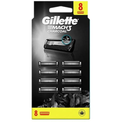 Gillette Dopuna za brijač Mach 3 Charcoal, 6 komada Slike