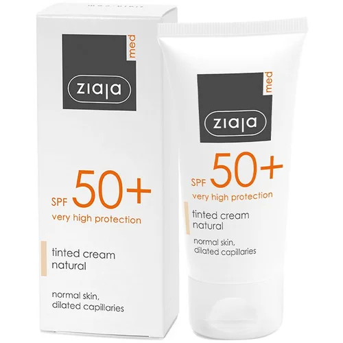 Ziaja Med obarvana krema z zaščitnim faktorjem SPF50 - Tinted Cream SPF50 - Natural