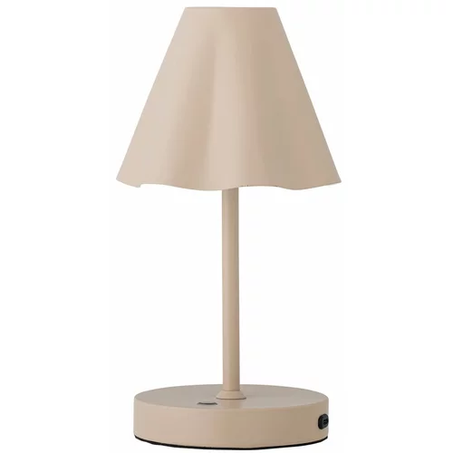Bloomingville Bež LED stolna lampa s mogućnosti zatamnjivanja s metalnim sjenilom (visina 28 cm) Lianna –