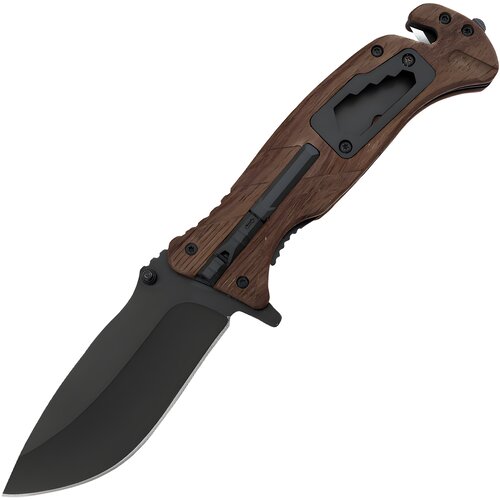 IZMAEL Outdoorov zložljiv nož NI-40957 - Črna/Rjava Cene