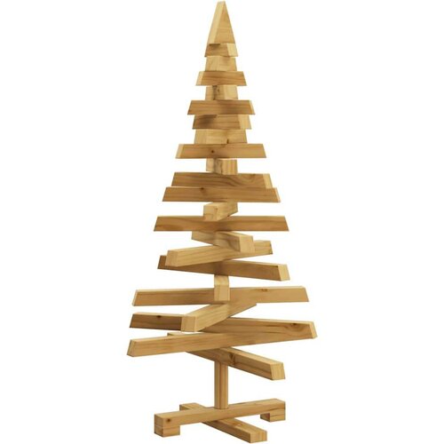 VidaXL Božićna drvca s stalakom Smeđa 90 cm Masivna borovina Slike