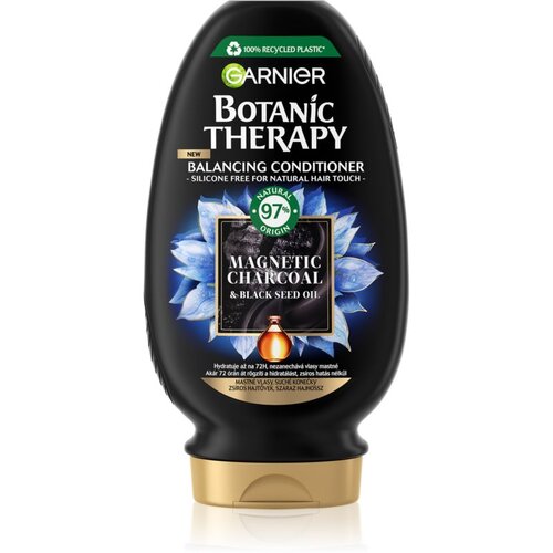 Garnier Botanic Therapy Magnetic Charcoal &amp;amp; Black Seed Oil balzam za lase za mastne lase 200 ml Slike