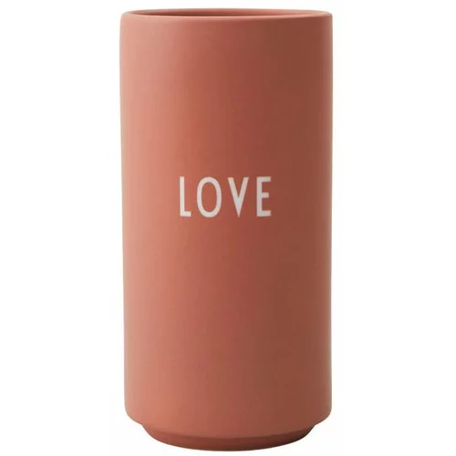 Design Letters ružičasta porculanska vaza Love, visina 11 cm