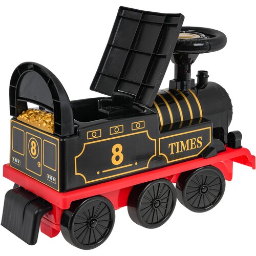  Guralica za bebe Retro locomotiva - crna Slike