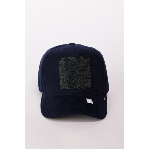AC&Co / Altınyıldız Classics Men's Navy Blue 100% Cotton Hat with Replaceable Stickers Slike