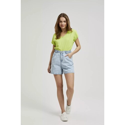 Moodo Women&amp;#039;s denim shorts with high waist - light blue Slike