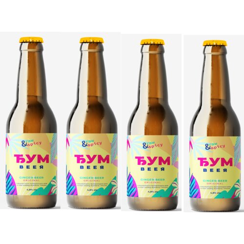 ĐumBeer Niskoalkoholno fermentisano piće na bazi đumbira i limuna, 4x0.33 Slike