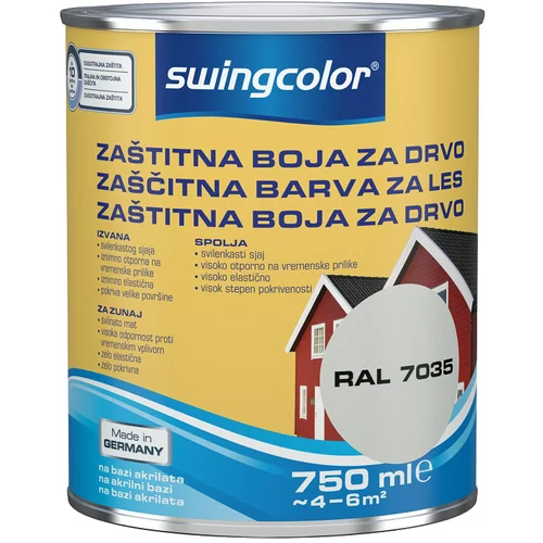 SWINGCOLOR boja za zaštitu drveta (sive boje, svilenkasti sjaj, 750 ml)