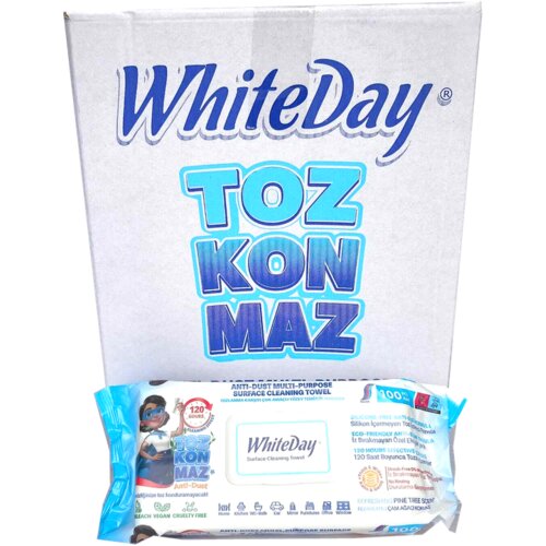 WhiteDay antistatičke vlažne maramice za či&scaron;ćenje povr&scaron;ina 120 sati bez pra&scaron;ine, 12 &times; 100 kom XXL Cijene