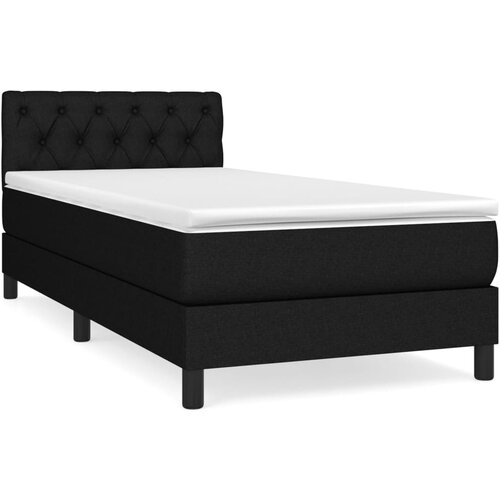Maison Chic Box spring postelja - Vzmetna postelja z vzmetnico črna 80x200 cm blago SL12760, (21884138) Cene