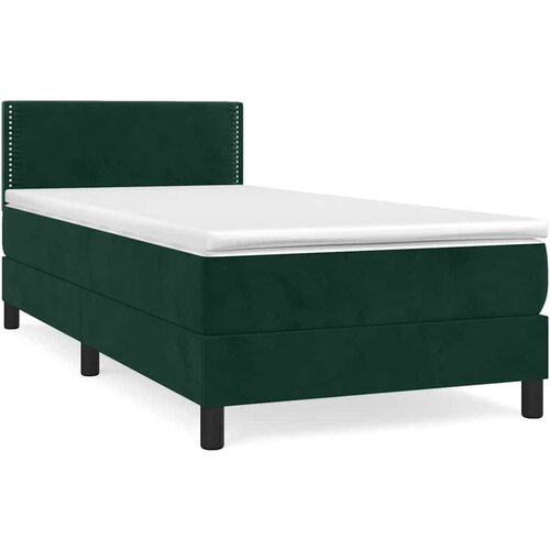 Box spring krevet s madracem tamnozeleni 100x200 cm bar&amp;scaron;unasti Slike
