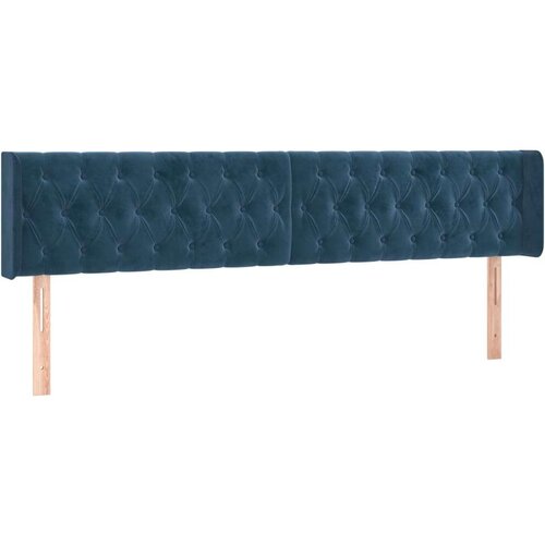 VidaXL Krevet s oprugama i madracem tamnoplavi 180x200 cm bar&amp;scaron;unasti Slike