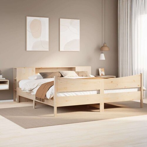  Posteljni okvir brez vzmetnice 200x200 cm trdna borovina, (21608552) Cene