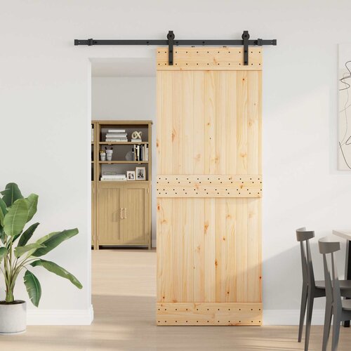  Klizna vrata NARVIK Prirodna i crna 80 x 210 cm (152,5 cm) Cene