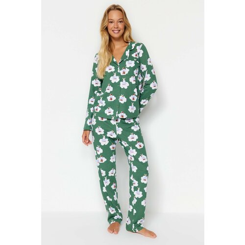 Trendyol Pajama Set - Green - Animal print Slike