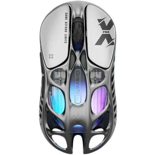 Gravastar Mercury X Pro 8KHz / Brezžična Igralna Mi&amp;scaron;ka / Striebro / Senzor PAW3950, (5000110756) Slike