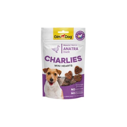 Gim Dog CHARLIES MINI HEARTS pacetina, poslastica za pse 70g Cene