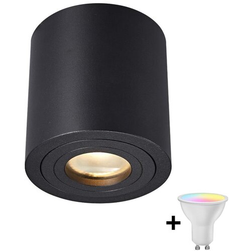 Zuma line ACGU10-159-N - LED RGBW prigu&scaron;iva spot svetiljka 1xGU10/6W/230V IP44 crna + daljinski upravljač Cene