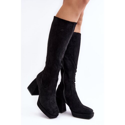 Kesi Women&amp;#039;s insulated boots with chunky heels, black Layala Slike