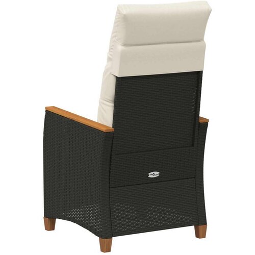  Ležaljka u vrtu Crna i Krema 64 x 57 5 x 112 cm poliratan - Crna i krem 2 Slike