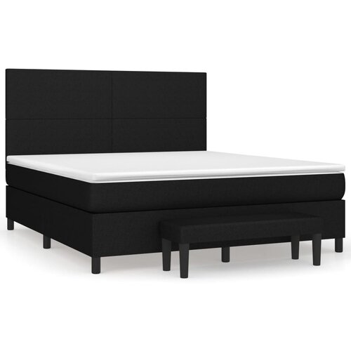 Maison Chic Box spring postelja - Vzmetna postelja z vzmetnico črna 160x200 cm blago SL20908, (21881032) Cene
