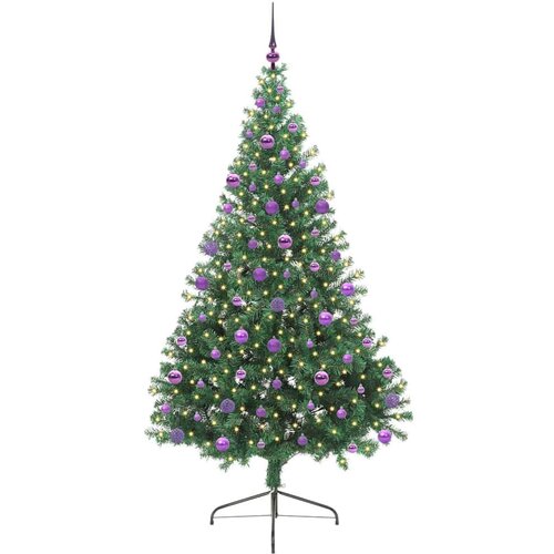  Umjetno predsvijetljeno božićno drvce Zelena 210 cm PVC Slike