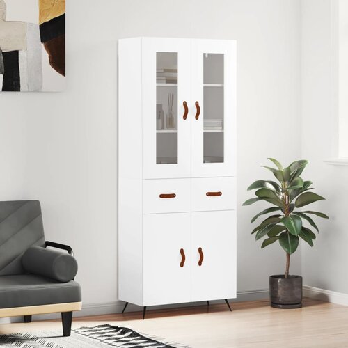  The Living Store Visoka omara bela 69,5x34x180 cm inženirski les - Visoka Omara, (21441924) Cene