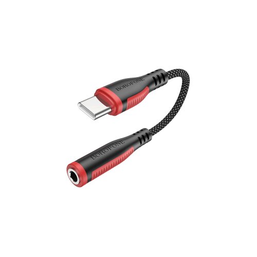  USB audio adapter Type-C to 3.5mm BOROFONE BV17 Digital Audio converter black Slike