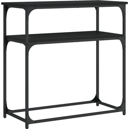 Maison Chic konzolna miza - miza ob steni črna 75x35,5x75 cm inženirski les, (21786465) Cene