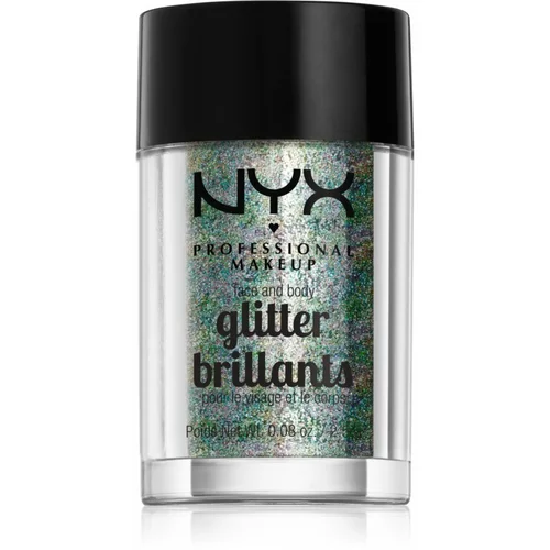 NYX Professional Makeup Glitter Goals bleščice za obraz in telo odtenek 06 Crystal 2.5 g