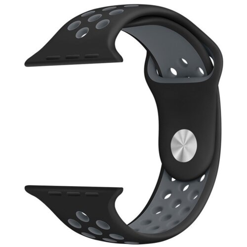 Apple watch Sport Silicon Strap black grey M/L 42/44mm kaiš za sat Slike