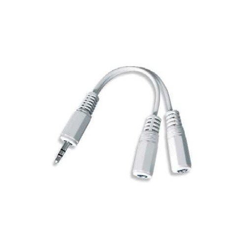 Gembird CCA-415W 3.5mm stereo plug to 2X3.5mm stereo socket 10cm audio splitter kabl Slike