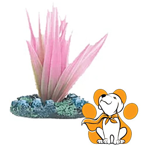 Flamingo plastično Bilje Za Dno Akvarijuma, Pink, S - 5cm Cene