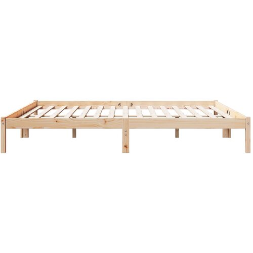  Dugi okvir kreveta bez madraca 180 x 210 cm od borovine Slike