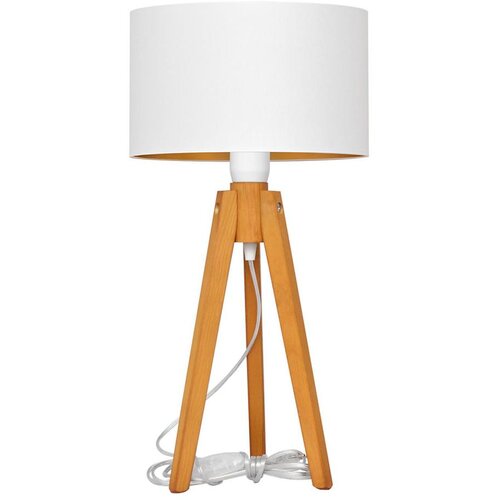  Stona lampa ALBA 1xE27/15W/230V bela/zlatna/hrast Cene