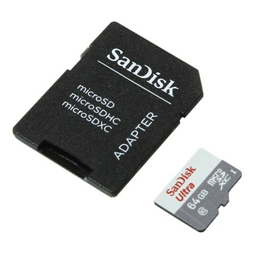 Sandisk ULTRA MICROSDHC 64GB UHS-I SA ADAPTEROM - ULTRA MICROSDHC 32GB UHS-I SA ADAPTEROM - SDSQUNB-064G-GN3MA memorijska kartica Slike