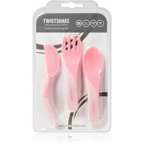 Twistshake pribor Za Hranjenje 6 M Pastel Pink Slike