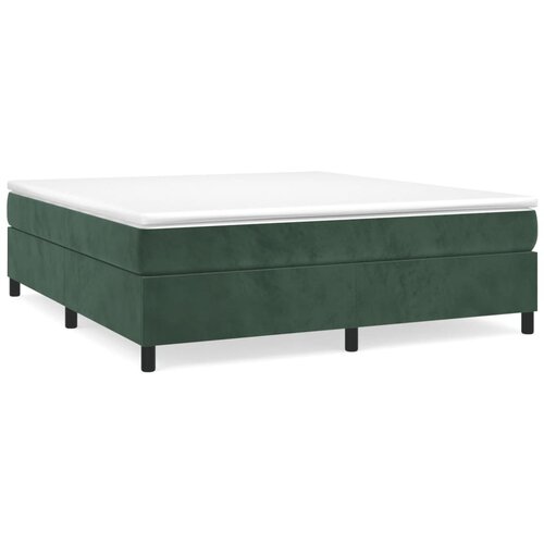 Maison Chic Box spring postelja - Vzmetna postelja z vzmetnico temno zelena 200x200 cm žamet SL98, (21909062) Cene
