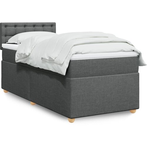 The Living Store Box spring postelja z vzmetnico temno siva 90x200 cm blago - Box Spring Postelja, (21428053) Slike