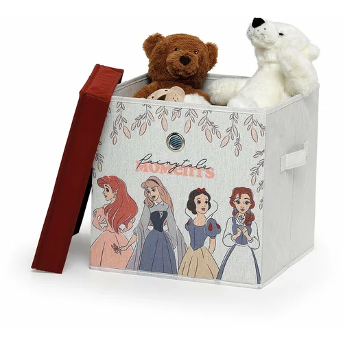 Domopak dječja tekstilna kutija za pohranu s poklopcem Disney Princess, 30 x 30 x 30 cm