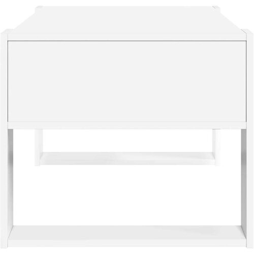  Stolić za kavu s pohranom Bijelo 92 x 53 x 45 cm Konstruirano drvo Slike