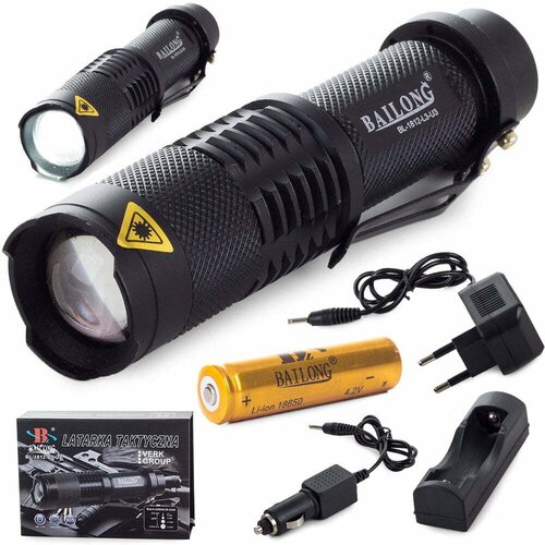 Bailong 5v1 alu akumulatorska LED ročna svetilka CREE zoom XM-L T6 400m, (20395716) Slike