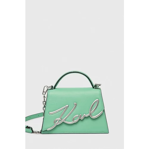 Karl Lagerfeld Kožna torba boja: zelena