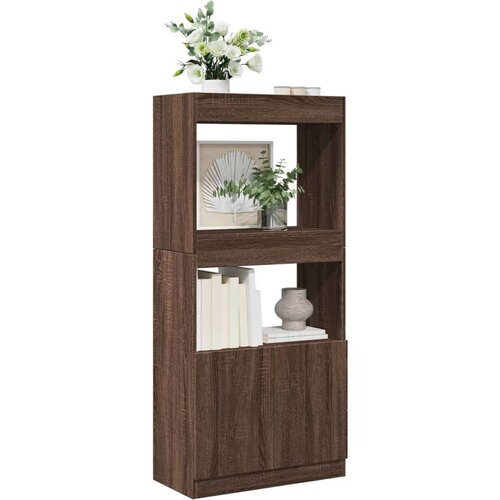 vidaXL Visoka komoda boja hrasta 63x33x140 cm od konstruiranog drva Cijene